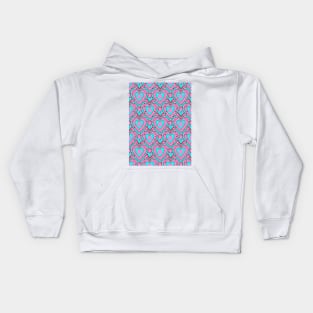 BLUE Pink Happy Valentines Day Hearts Kids Hoodie